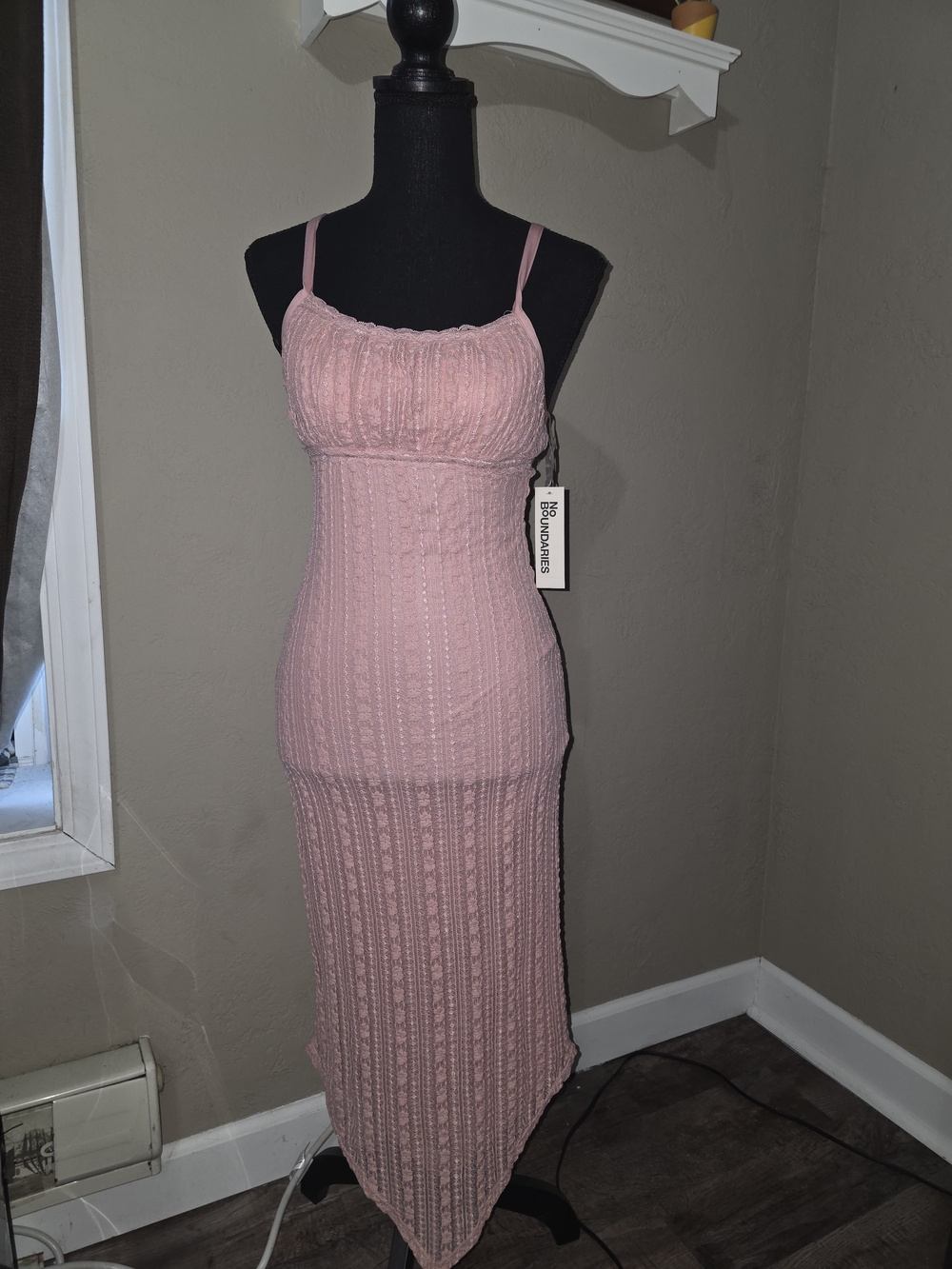 No Boundaries Blush Pink Knit Maxi Dress